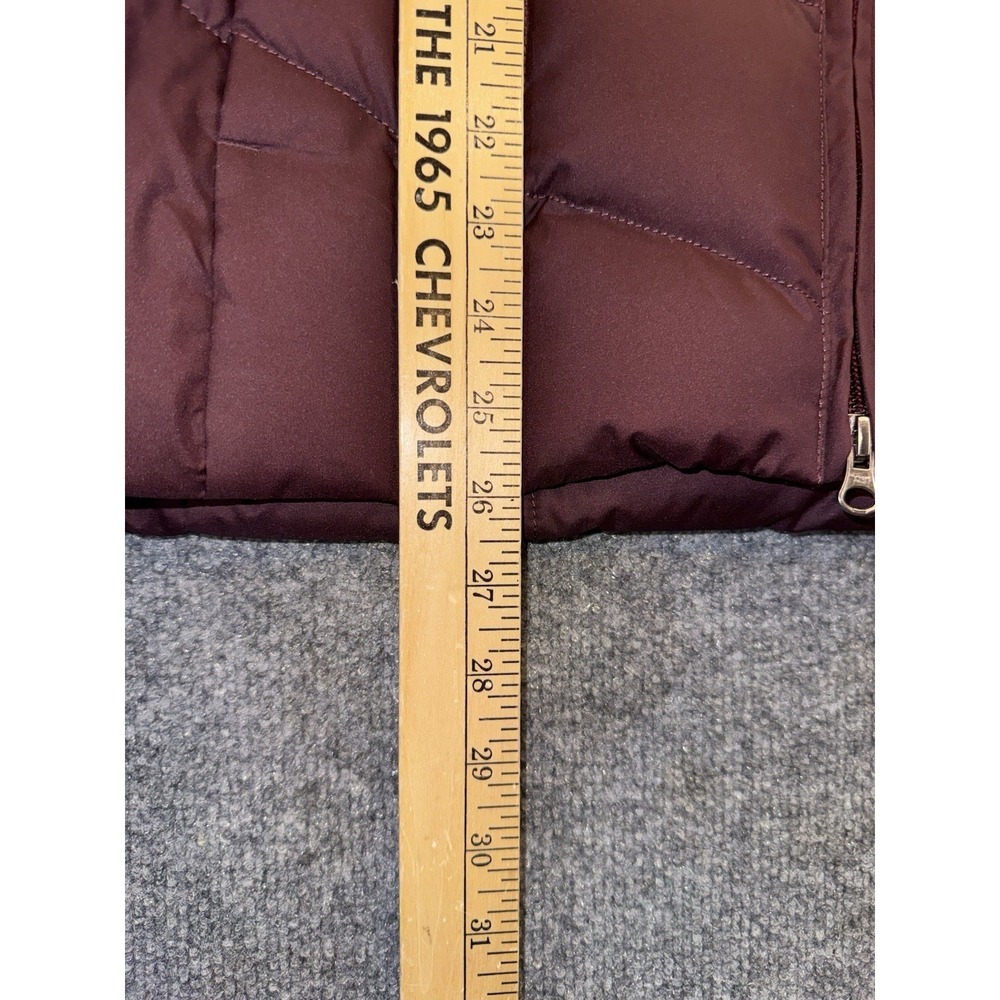 Lands' End Women's Hooded Puffer Jacket Burgundy Size Small 6-8 Winter Coat - Picture 13 of 14